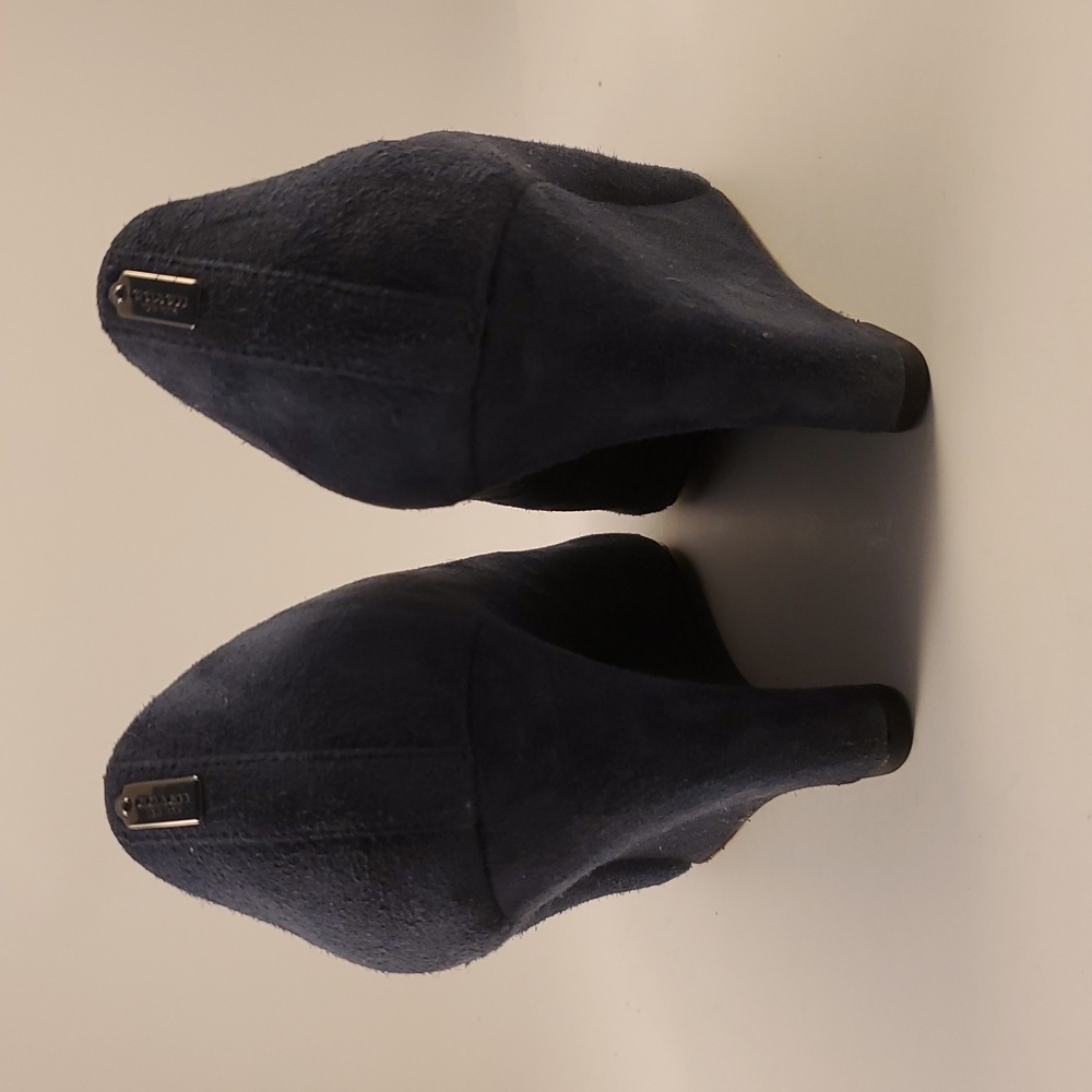 Coach Women's Blue Suede Pumps Size 8 1/2 Style Rileigh - Picture 6 of 11